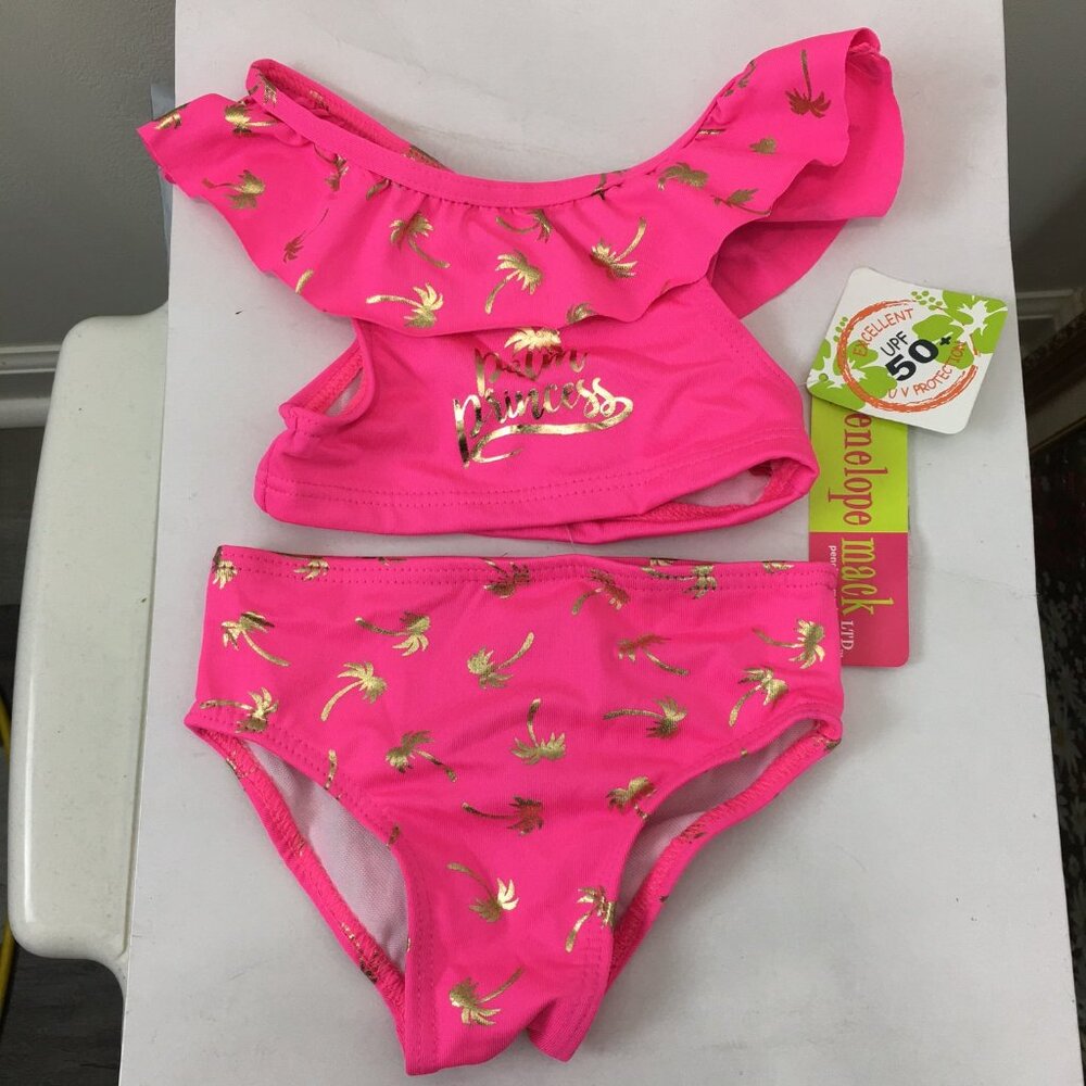 Penelope Mack Baby Girls 2 Pc Swimsuit Size 12M  NEW